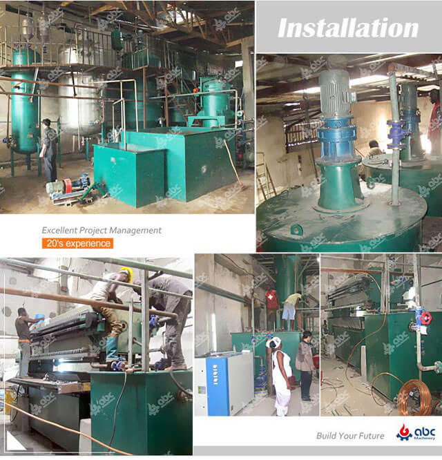 palm kernel oil refinery plant installation 