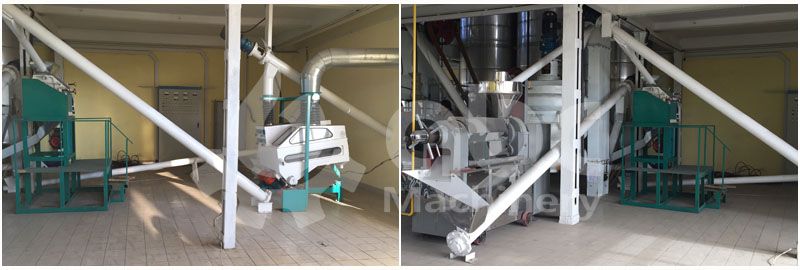 pretreatment section of sunflower oil making plant