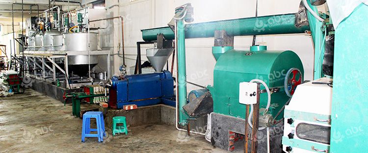 petite ligne de traitement de l'huile neem