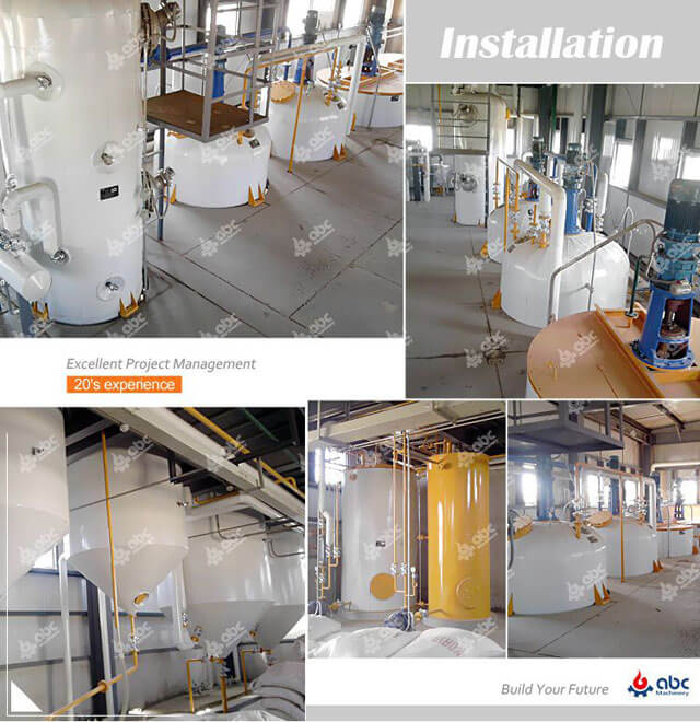 soybean oil refinery plant installation 